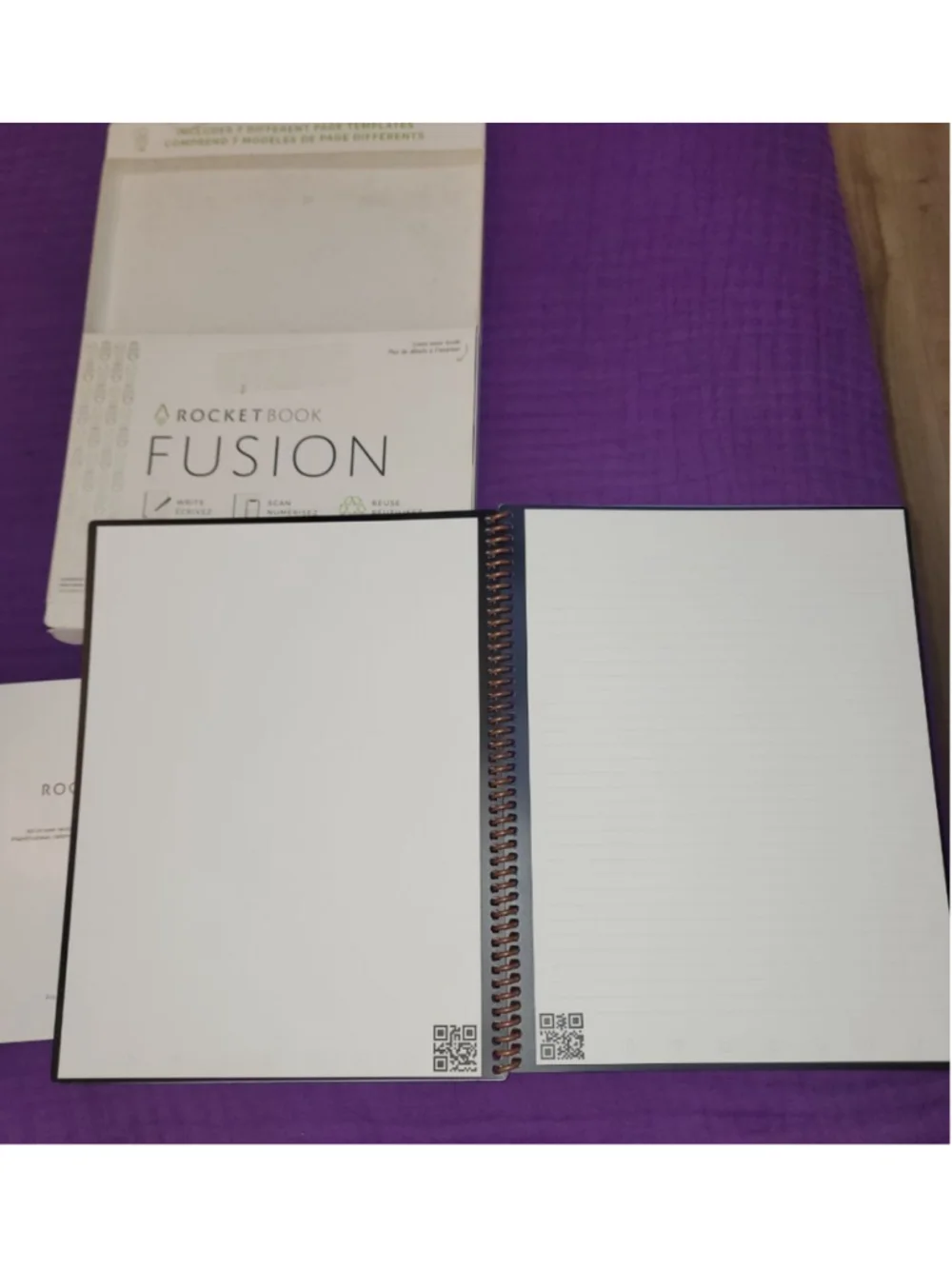 Rocketbook Fusion Smart Reusable Notebook Executive Size w/ Pen Cloth NEW